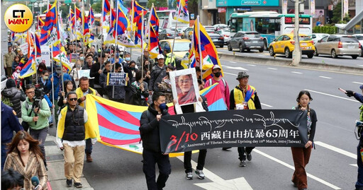 310西藏抗暴日大游行 在台藏人盼自由揮灑