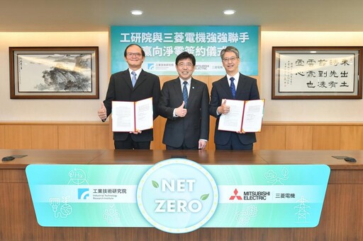 工研院和日本三菱電機簽署合作協議 共同打造淨零排放與智慧科技未來