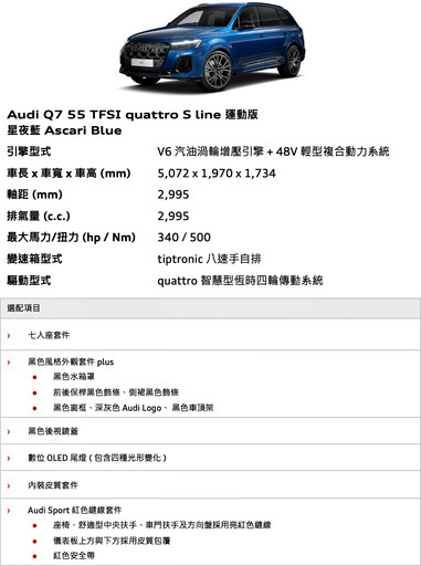 這兩款經過改良的豪華SUV，與對手的競爭中有何新的表現？Audi Q7/Q8 325/406萬元起上市。