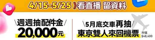 TOYOTA直播平台全新登場,賞車購車一次滿足、再抽兩萬配件金和東京雙人來回機票!