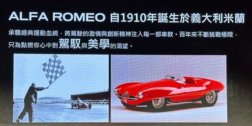 駕馭不是樂趣,而是信仰。就愛為快而狂!Alfa Romeo 218.9萬元起、強勢回歸台灣。