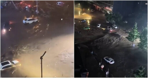猛烈暴雨肆虐陝西寶雞！街道淹成泥流「沖走逾20輛汽車」災難現場曝