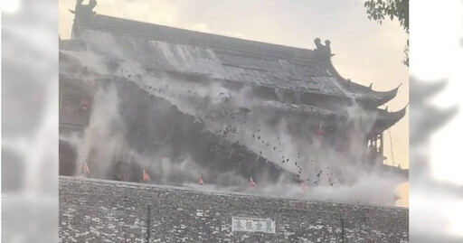 陸鼓樓去年才花1500萬修復 不到一年竟塌了