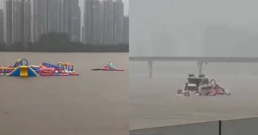 連日暴雨釀災！ 廣東水上樂園「剛開業3天」就被沖走