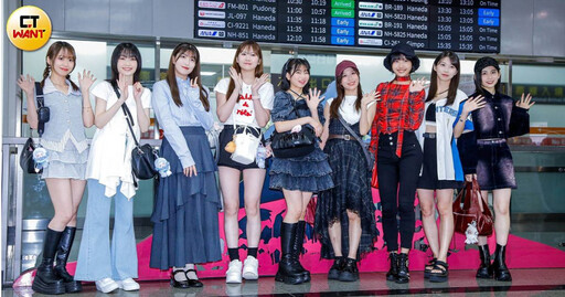 早安少女組。25‘時隔6年訪寶島 吸百名粉絲到場接機
