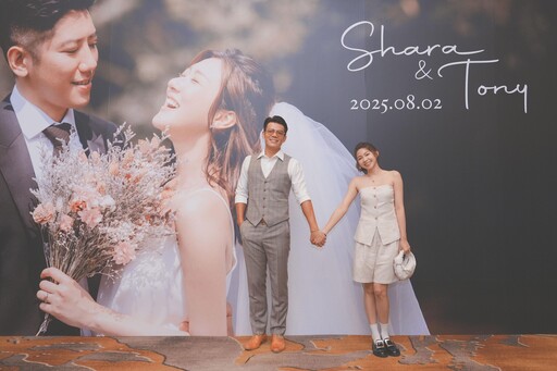 林逸欣(Shara)與科技業老公Tony 歷經三年疫情延宕三度籌備 終於圓夢的幸福儀式