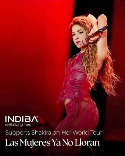 傳奇女神夏奇拉世界巡演開跑 INDIBA英特波成祕密武器