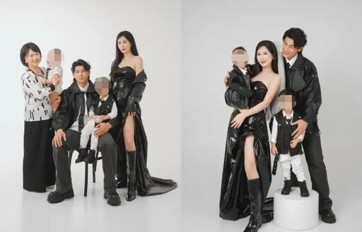 夫妻甜蜜牽手對看甜翻!陳傑憲辣妻秀全家福