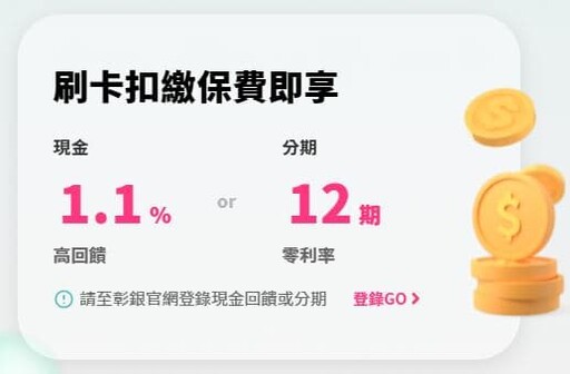 2024彰銀My購卡，享網購4~6%/影音娛樂10%回饋