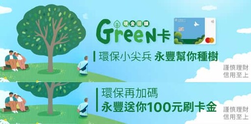 2024永豐現金回饋Green卡，綠色5%/繳費登錄10%回饋
