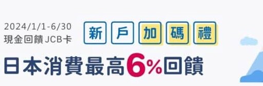 2024永豐現金回饋JCB卡，網購/百貨/日幣最高5%回饋
