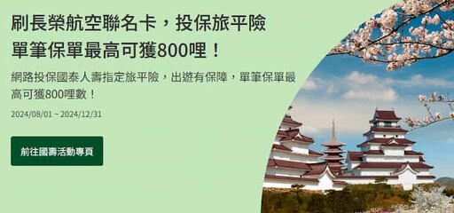 2024國泰世華長榮航空聯名卡，首辦最高NT$1.27/哩｜哩程