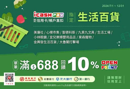 2024 OPEN錢包/icash聯名卡/OPENPOINT信用卡推薦，最高11%回饋