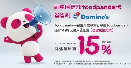 2024中信foodpanda聯名卡平台消費最高30%回饋