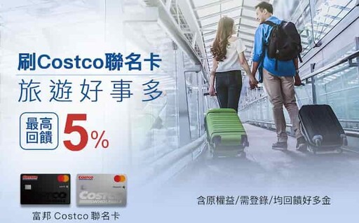 富邦Costco聯名卡，賣場2%/線上3%，外送/國外5%回饋