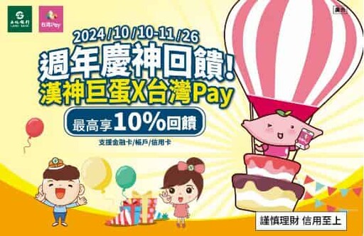 2024台灣Pay信用卡推薦，最高10%/活動通路20%回饋