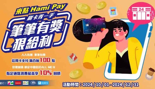 2024 Hami Pay推薦信用卡與優惠活動彙整，消費最高6%回饋