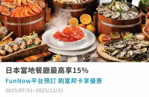 2025富邦信用卡推薦最高指定日韓實體10%/外送旅遊5%/momo 3~7%回饋