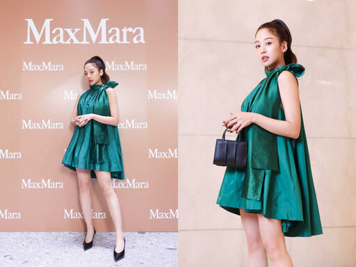 楊謹華深V爆乳性感現身Max Mara,合體蔡詩芸、吳映潔比美!立體蝴蝶結造型、甜美氣場拉到最滿