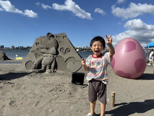 八里城市沙雕展結合數碼寶貝 開幕掀起童年回憶