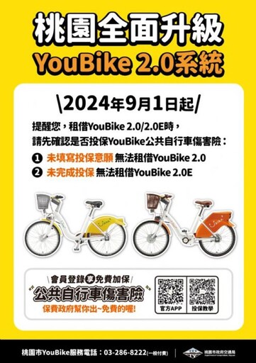 桃園市自9月1日起全面升級為2.0系統