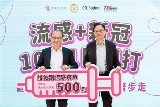 東洋藥捐500劑佐劑流感疫苗與桃市