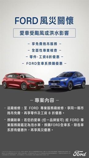 持續慎防劇烈雨勢 Ford提醒全台車主注意行車安全