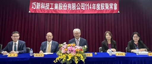 巧新通過配發2.2元現金股利