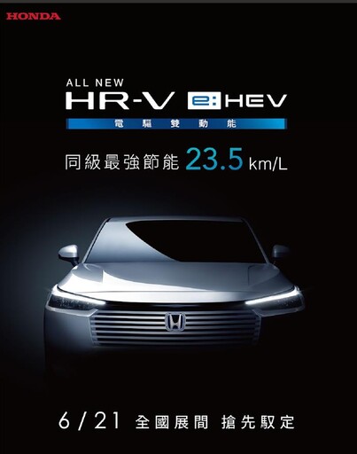 Honda All-new HR-V e:HEV預接單價79.9萬元起