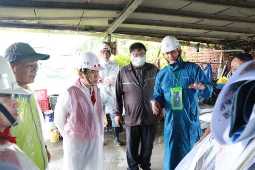 林副市長視察湖內區排水工程及永安抽水站颱風整備工作