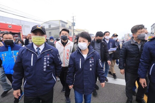 全聯大肚廠房新建工程火警 盧市長趕赴現場指示全力救援