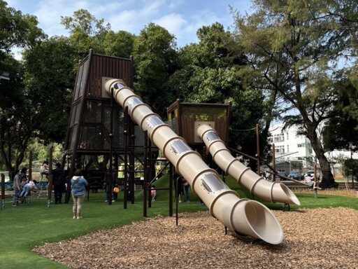 中市后里森林公園搖籃遊戲場增設遮蔭 打造友善親子空間
