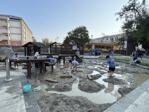 中市后里森林公園搖籃遊戲場增設遮蔭 打造友善親子空間