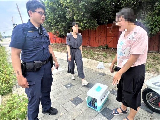 愛貓跑進引擎室 南門警為民服務即刻救援