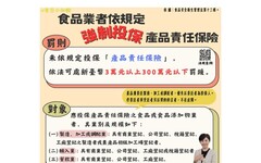 南投縣府:未投保產品責任險違反食安法 最高罰鍰300萬元