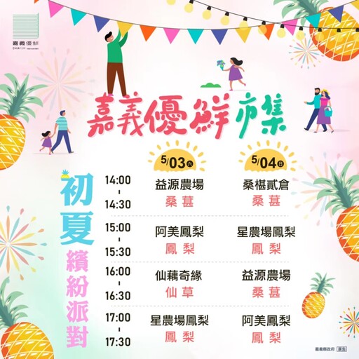 嘉義優鮮「初夏繽紛派對」周末登場 台中草悟道試吃鮮甜美味