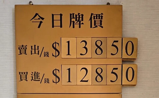 銀樓飾金飆13850元天價 有人棄股轉買黃金