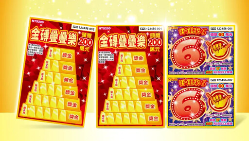 嫌威力彩太難中嗎?新刮刮樂有3個頭獎200萬