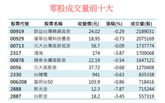 熱門零股出列！00919、00929、00878受青睞 新新併也上榜