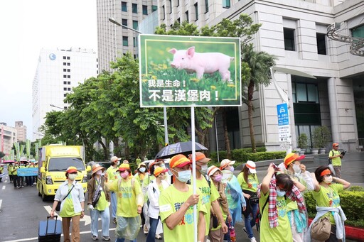 「純素國策行動」登凱道遊行 兩千人靜坐倡議純素飲食 盼政府正視推動純素政策
