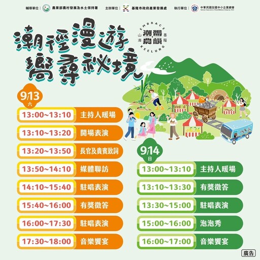 基隆潮嚮市集揭開瑪陵秘境,農村風光與在地市集一次體驗