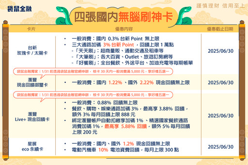 掌握2025刷卡回饋看這邊！袋鼠金融首推海外消費用「這6張」