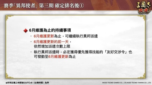 『三國志霸道』新賽季「異邦使者」第三期開幕！實施全新LR武將「陸抗」