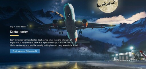 從聖誕老公公追蹤器到Flightradar24資訊網 同步掌握你的禮物路徑！