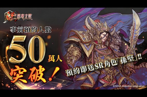 全新三國志IP大作 《魁 三國志大戰》 事前預約突破 50 萬人！ 預約即得武將 「SR 孫堅」