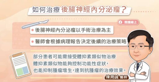 後腸神經內分泌腫瘤症狀多變、不易察覺，診斷、治療解析，大腸直腸外科醫師圖文懶人包