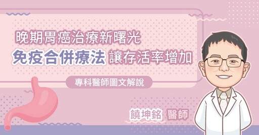 晚期胃癌治療新曙光,免疫合併療法讓存活率增加,專科醫師圖文解說