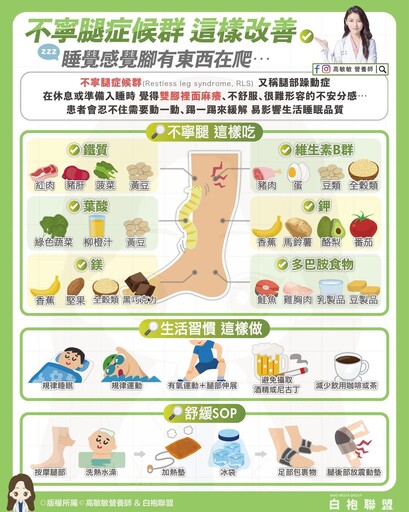 一上床腿超癢像蟲在爬？！營養師教5招舒緩「不寧腿」不適 吃這些食物能改善