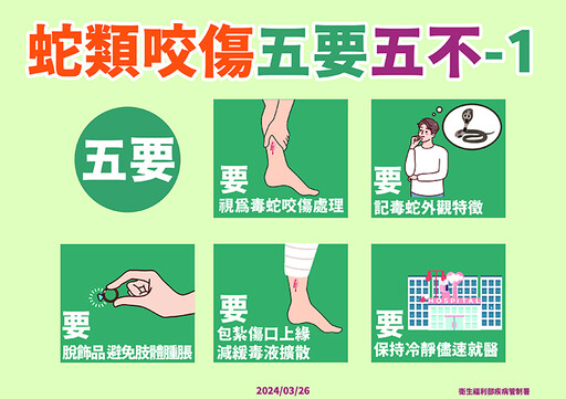清明掃墓注意！圖解「台灣常見6大毒蛇」 專家籲：冷靜照「5要5不」處理