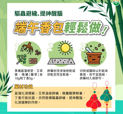 端午香包DIY：驅蚊醒腦、清香防疫，一包多效保健康